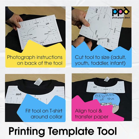 PPD Iron on Transfer Paper for Dark Fabric Compatible with Inkjet Printer, 8.5 x 11 Printable T Shirt Heat Transfer Papers Machine Washable (20 Pa...