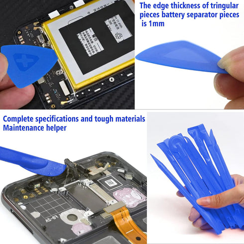 12 Pieces Carbon Fiber Plastic Scraper Scratch Free Plastic Scraper Multi-Purpose Scraper Non-Scratch Pen-Shaped Cleaning Tool Easy for Cleaning S...
