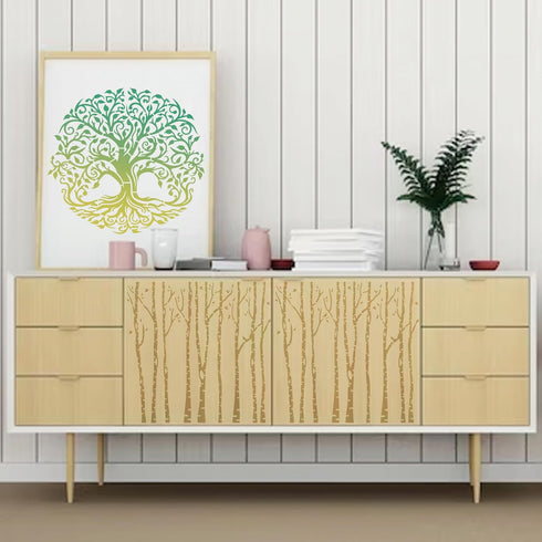 Tree Stencils for Painting on Wood Tree of Life Stencil Large 11.8 inch Template Paint Stencils for Painting on Wood Burning Art Craft Canvas Furn...