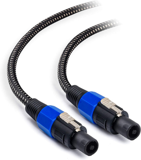 Cable Matters Premium Braided 12AWG Speaker Cable 6 ft Compatible with Speakon NL4FC Port...