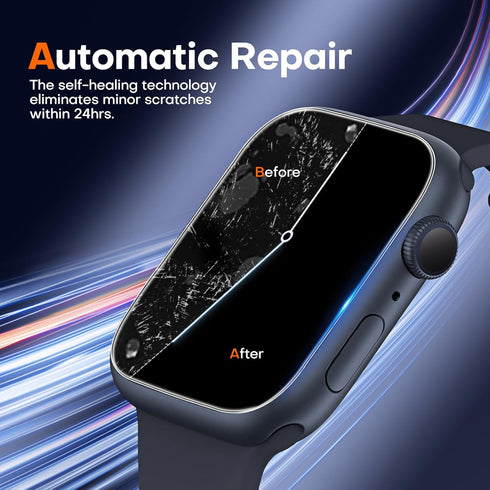 L?K 8 pack TPU Screen Protector for Apple Watch Series 9 8 7 41mm - Self-Healing Anti Scratch 0 Bubble HD Touch Sensitive Upgrade Flexible Film fo...