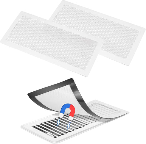 Extra Strong Magnetic Floor Vent Covers, Upgrade Air Vent Screen Cover for 4"x10" Vent Duct Opening, AC Vent Mesh Register Screen Cover for Home F...