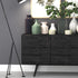 Black Fishbone Pattern Contact Paper 15.7" x 78.7" Wood Wallpaper, Peel and Stick Wallpaper Removable Self Adhesive Wall Covering, Vinyl Film for ...