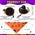 6 Pieces Pet Halloween Costume Dog Accessories includes Tulle Tutu Skirt Halloween Dog Bandana Cute Headband Wizard Hat with Spider Halloween Cost...
