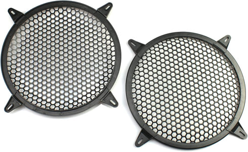 2 Pack 12 Inch Speaker Grills Subwoofer Grill Waffle Grill Guard Protector Covers with Mounting Screws ABS Mesh Round Subwoofer Speaker Cover...