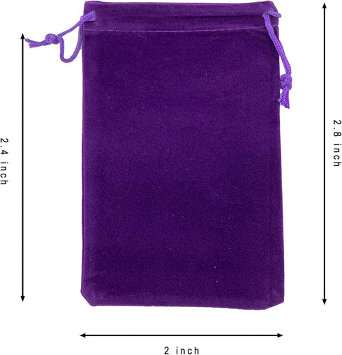 AEAOA Gift Bags, Pack of 25 Pieces 2.8" X 2" Velvet Drawstring Jewelry Pouches, for Candy, Pins, Jewelry, Treats, Birthday Party Favors (Purple)...