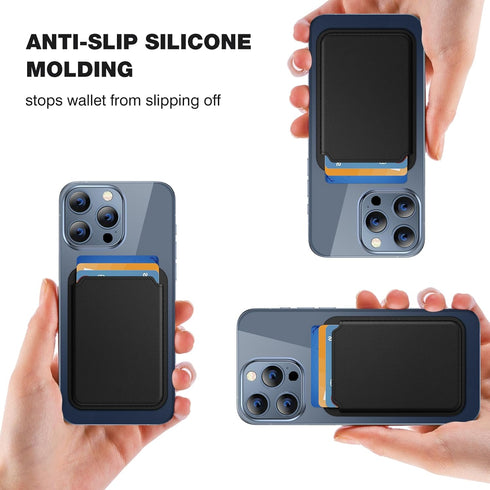 Miracase for MagSafe Wallet, Magnetic Card Wallet Holder, Compatible with MagSafe Wallet, 3-Card Holder, for iPhone 15/14/13/12 Series,Black......