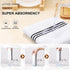 100% Cotton Waffle Weave Kitchen Towels, 13 x 28 Inches, Super Soft and Absorbent Buffalo Check Dish Towels for Drying Dishes, 4-Pack, White & Bla...