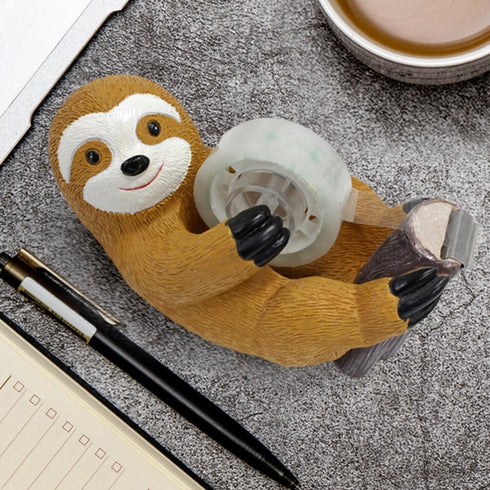 Angoily Animal Tape Dispenser Resin Sloth Staue Washi Tape Cutter Office Tape Holder for Home Office Supplies...