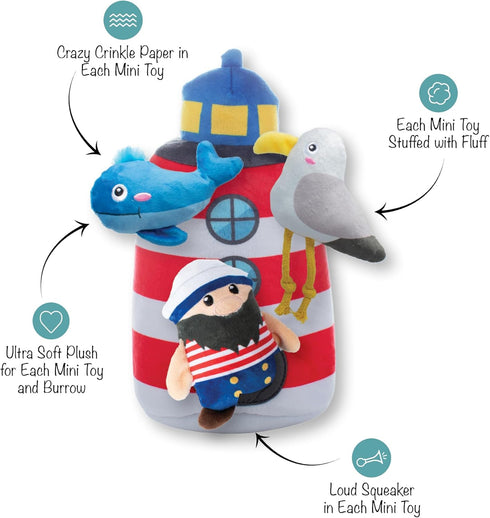 Fringe Studio Plush Dog Toy Set, Interactive Hide and Seek Play, Ships Ahoy, Pet Shop Collection (289248)...