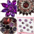 20 Pcs Mixed Style Rhinestone Snap Buttons, Purple Jewelry Charms Ginger Buttons Crystal Press Buttons Snap Charms for Necklace Bracelet Jewelry M...