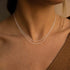 MBW Layered Necklaces for Women, Dainty Silver Plated Snake Twist Rope Chain Necklace for Women Simple Herringbone Thin Snake Chain Satellite Chok...