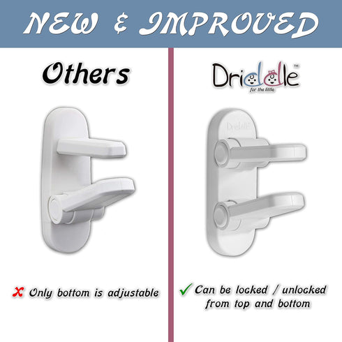 2 Pack - Door Lever Baby Safety Lock - Baby Proofing - Prevent Little Kids from Opening Doors with A Child Proof Door Handle Lock - 3M Adhesive - ...