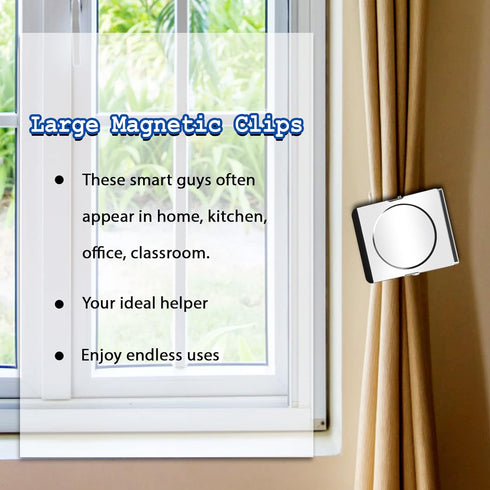 4 Pack Magnetic Clips Heavy Duty, 2.2 Inch Extra Large Clip Magnets, Fridge Magnet Clips, Strong Magnet Clips for Whiteboard, Office Magnets....