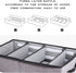 AARAINBOW 2 Packs Foldable Under Bed Shoes Organizer with Lids, Underbed Clothes Storage Container with Divider, UnderBed Storage Bins Box with Cl...