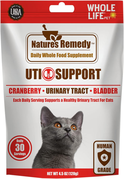 Whole Life Pet Urinary Tract Daily Supplement for Cats – Cranberry with Probiotics. UTI Prevention, Bladder Health. Mixes in Food or with Water fo...
