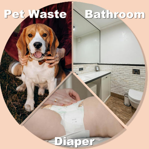 2.6 Gallon Small-Trash-Bags Plastic Drawstring Garbage-Bag - Mini Tiny White Unscented 80 Count For Bathroom Car Can Restroom Office Liners Waste ...