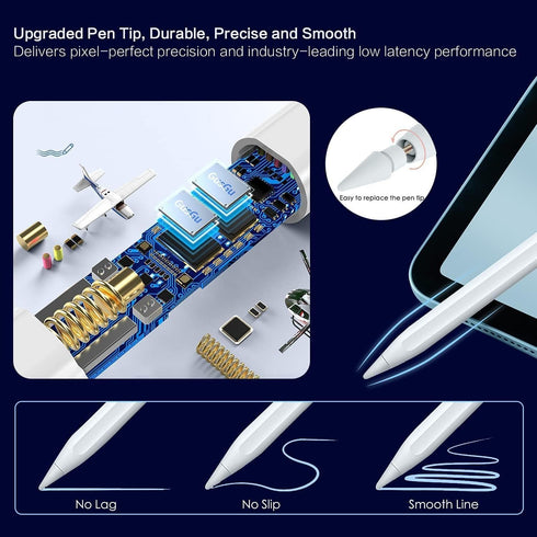 Stylus Pen for iPad 9th&10th Gen, Apple Pencil 2nd Generation, 2X Fast Charge Apple Pen for iPad 2018-2023, iPad Pencil for iPad Pro 11/12.9 3/4/5...