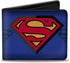 Buckle-Down Men's Superman Centered/Shield Stripe Blues, Multicolor, 4.0" x 3.5"...