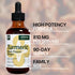 Turmeric 3-in-1 Liquid Extract 4 fl oz - Curcumin & Ginger, Black Pepper - Natural Herbal Supplement - Joints & Muscle Support Drops - Immune and ...