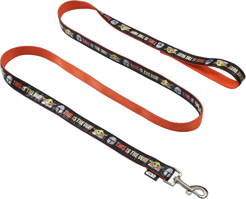 Star Wars for Pets The Mandalorian This is The Way 6 Foot Dog Leash | Orange 6 Ft Dog Leash Easily Attaches to Any Dog Collar or Harness | Mandalo...