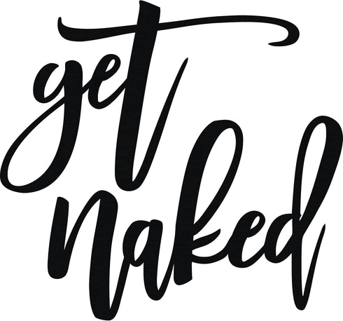 Vivegate Get Naked Sign – 15” X 19” Get Naked Sign for Bathroom Wall Decor Bath Word Art Decals Black Metal Letters...