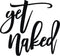 Vivegate Get Naked Sign – 15” X 19” Get Naked Sign for Bathroom Wall Decor Bath Word Art Decals Black Metal Letters...