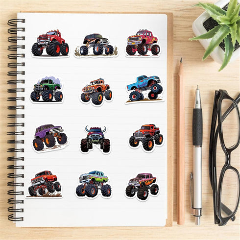 50PCS Monster Truck Stickers, Truck Car Stickers for Kids, Car Stickers Waterproof for Water Bottles Skateboard Car Bike Phone Case Laptop Suitcas...
