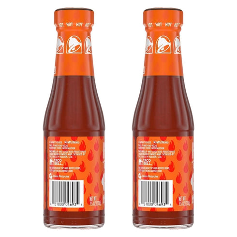 Taco Bell Hot Sauce (Pack of 2) 7.5 Ounce...
