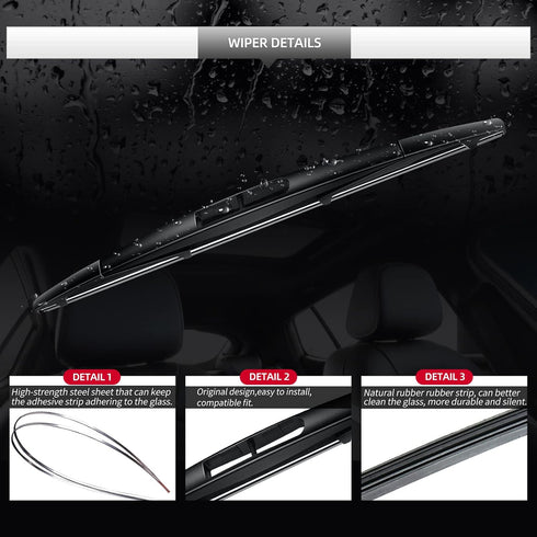 Rear Wiper Blade Assembly, Back Windshield Wiper Blades Arm Accessories Replacement for Ford Escape 2008-2012, Rear Wiper Blade and Arm Set for 20...