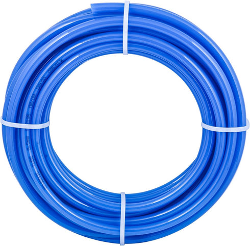 1/4" OD PU Tubing, 32.8 Feet Length Pneumatic Hose for Air Compressor or Fluid Transfer Line (Blue, 32.8FT)...