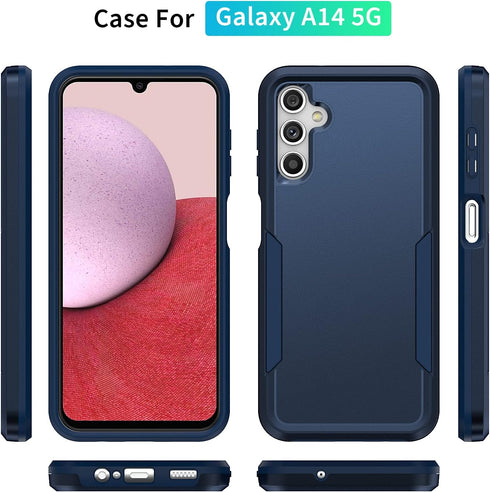 for Samung Galaxy A14 5G Case, Samsung A14 5G Phone Case with Screen Protector,Heavy-Duty Tough Rugged Shockproof Protective Phone Case for Galaxy...