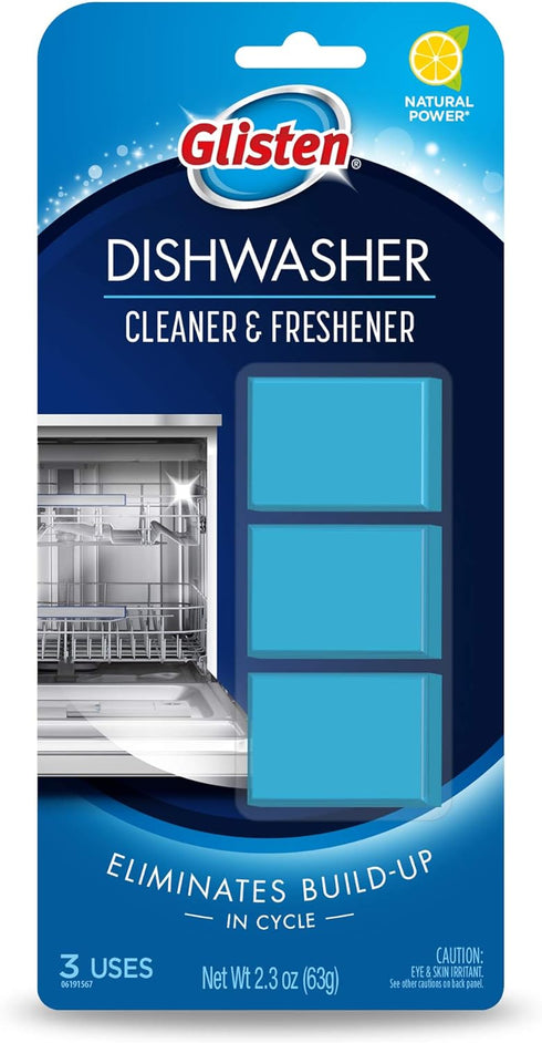 Glisten DT0312T Dishwasher Cleaner & Freshener, 3 Tablets, Clear, 3 Count...