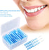 60Pcs/Box Dental Floss Picks Refill Toothpick Flosser Inter-Dental Stick Teeth Stick for Oral Deep Clean Health Care...