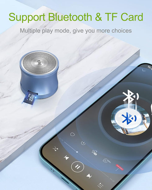 EWA A109mini Bluetooth Speaker with bass Radiator, Enhanced Impactive Bass, Portable Loud Speake, Perfect Travel Wireless Speaker for Home, Hiking...