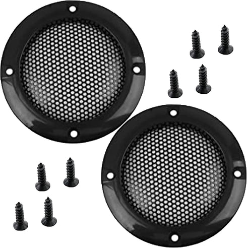 2pcs Speaker Grills Cover Metal Speaker Grill Mesh Round Woofer Guard Protector Cover Circle Speaker Grill Mesh Decorative with Screws......
