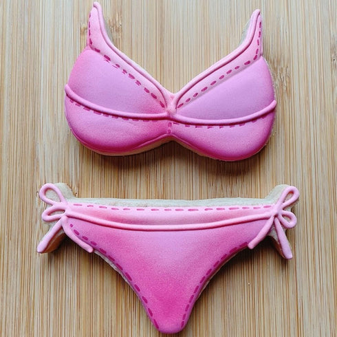LILIAO Summer Beach Cookie Cutter Set - 6 Piece - Sun, Flamingo Float, Popsicle, Heart Sunglasses and Bikini Biscuit Cutters - Stainless Steel...
