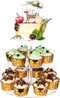 YestBuy 3 Tier Round Cupcake Stand, Acrylic Cake stand, Cupcake Tower Stand, Premium Cupcake Holder For 23 Cupcakes, Display for Pastry Wedding Bi...