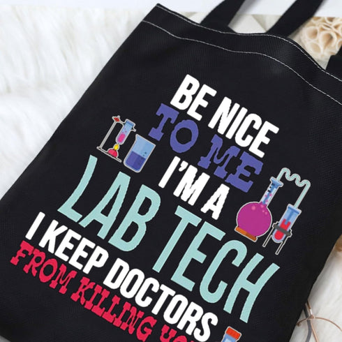 G2TUP Funny Lab Tech Laboratory Technician Week Gift Cosmetic Bag Medical Scientist Lab Technician Travel Organizers (Lab Tech T)...