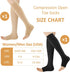 2 Pairs Women's Open Toe Compression Socks, 15-20 Mmhg Compression Stockings Toeless Compression Socks Knee High Compression Socks for Women Girls...