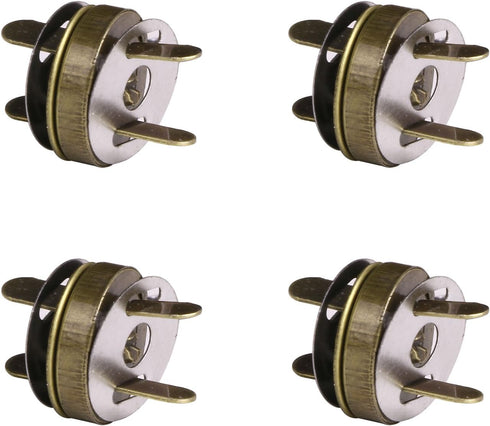 Mini Skater Magnetic Button Clasp Snaps for Sewing Craft Bag Clothing Scrapbooking No Tools Required, 6-Pack (18mm, Bronze)...