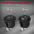 DaierTek ON Off Round Rocker Switches SPST 20mm Mini 12 Volt DC Mini Circle Toggle Switch 12V for Car Automotive RV 2 Pin Switch 120V Wired KCD1-5...