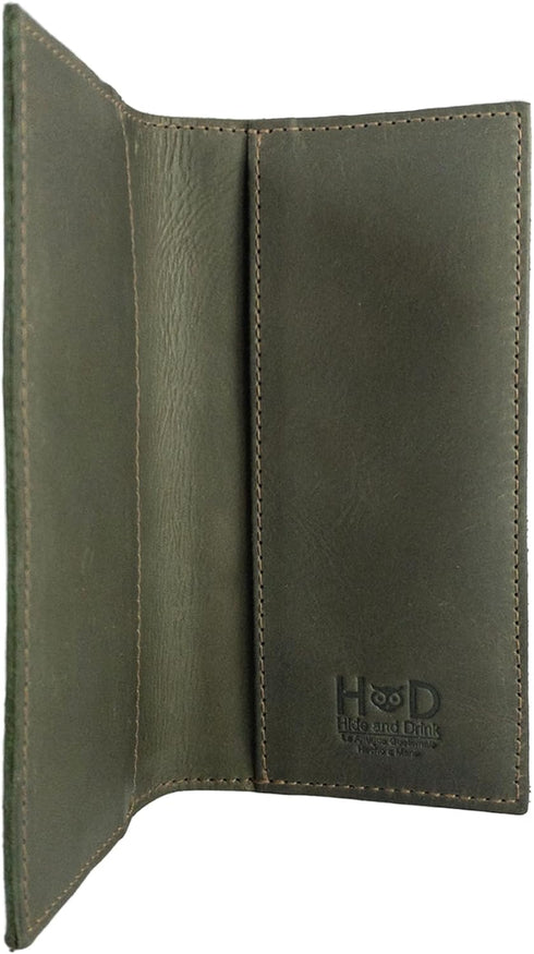 Hide & Drink, Checkbook Cover, Minimalist Organizer, Check Presenter, Bill Holder for Waiter and Waitress, Restaurant Accessories, Full Grain Leat...