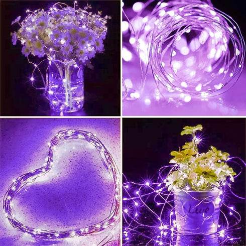 String Lights, Waterproof LED String Lights,2 Pack 20ft 60 LED Festival Decorations Crafting Battery Powered Copper Wire Starry Fairy Lights...