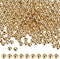 SUNNYCLUE 1 Box 300Pcs Gold Spacer Beads Bulk 4mm Stainless Steel Beads Mini Small Golden Bead Spacers Ball Bead Round Rondelle Seamed Metal Loose...
