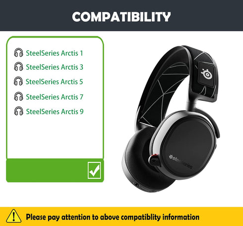 Earpads Replacement Cushion Compatible with SteelSeries Arctis 1,Arctis 3,Arctis 5,Arctis 7,Arctis 9 Gaming Headset Cool Gel Ear pads with Cooling...