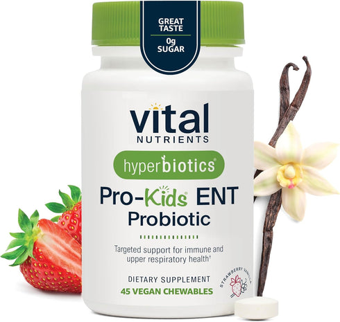 Hyperbiotics Vital Nutrients Pro Kids Probiotic ENT | Toddler Probiotics for Kids Ear, Nose and Throat | Targeted Immune and Digestive Health | St...