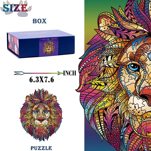 Wooden Puzzles for Adults,Wooden Animals Shaped Puzzles,Unique Shaped Jigsaw Puzzles,Magic Wooden Jigsaw Puzzles, Wood Puzzles Adult, Unique Puzzl...