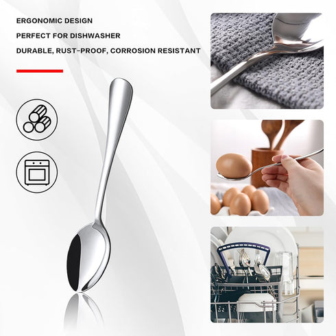 LOVEINUSA 15PCS Dinner Spoons Set, Teaspoons Stainless Steel Spoons Silverware Tablespoons for Home Kitchen Restaurant...