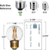 Vintage Non-Dimmable LED Bulbs, G50 G16.5 Edison Bulb, Equivalent 40W, Soft Warm White Light 2700K, E26 Medium Base, Clear Glass LED Filament Ligh...